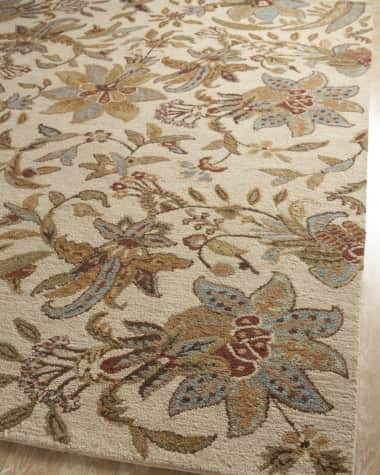 Ivory Jacobean Rug, 8' x 10"