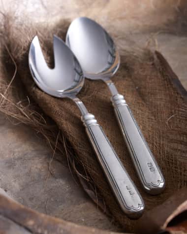 Neiman Marcus Two-Piece Filet Pewter Hostess Set