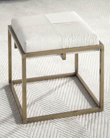 Jamie Young Normandie Hide Ottoman