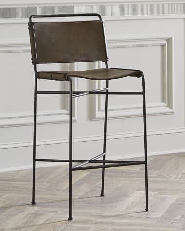 Four Hands Wharton Bar Stool, 30.25"