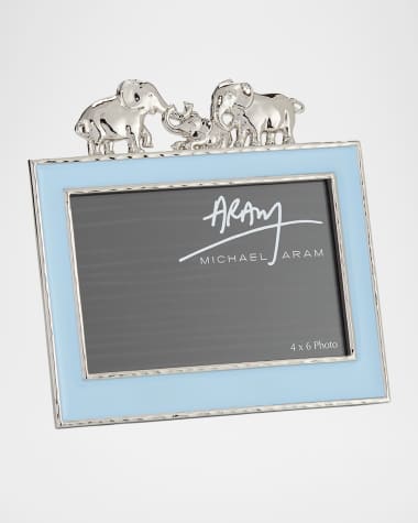 Michael Aram Boys' Elephant 4" x 6" Picture Frame, Blue