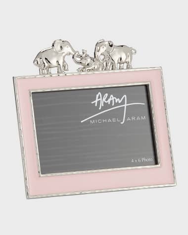 Michael Aram Girls' Elephant 4" x 6" Picture Frame, Pink