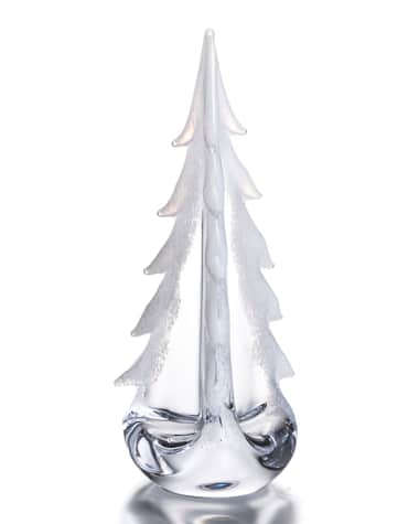 Simon Pearce Snowy Branches Glass Tree - 12"