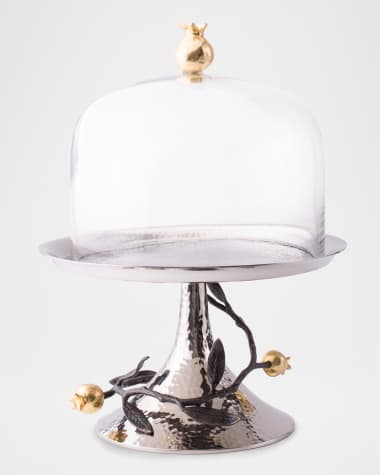 Michael Aram Pomegranate Pastry Dish with Dome Cover