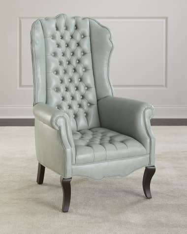 Haute House Ariel Leather Tufted Accent Chair