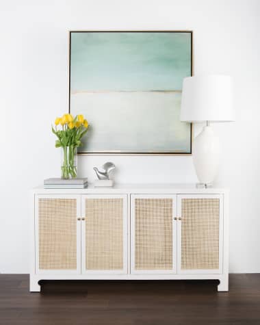 Worlds Away Winnetu Four-Door Cane Console