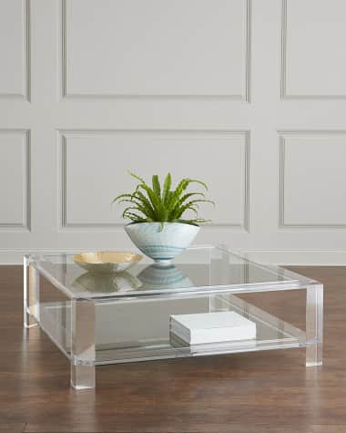 Interlude Home Surrey Acrylic Square Cocktail Table