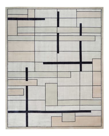 Christopher Guy Avenue Silvery Moon Hand-Knotted Rug, 10' x 14'