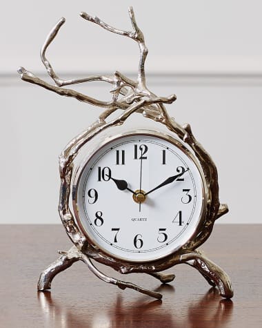 Global Views Twig Nickel Clock