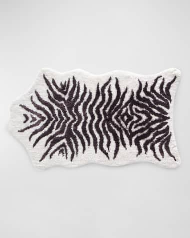 Graccioza Mountain Zebra Bath Rug, 35" x 59"