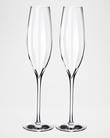 Waterford Crystal Elegance Optic Classic Champagne Flutes, Set of 2
