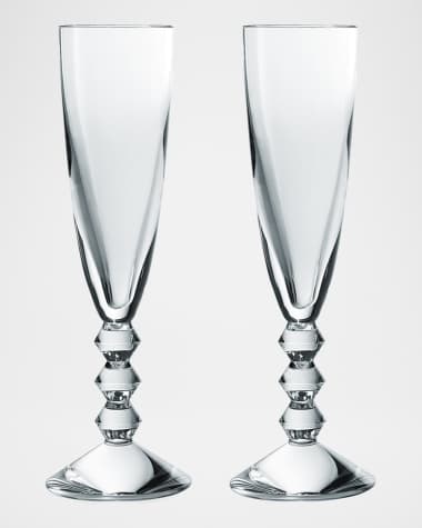 Baccarat Vega Champagne Flutes, Set of 2