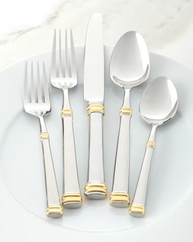 Ricci Silversmith 45-Piece Gold Bramasole Flatware Service