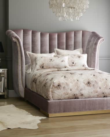 Haute House Moira Channel-Tufted King Bed