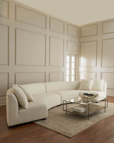 Four Hands Belmount 2-Piece Curved Sectional 212"