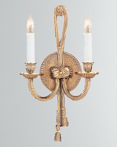 Crystorama 2-Light Olde Cast Brass Wall Mount