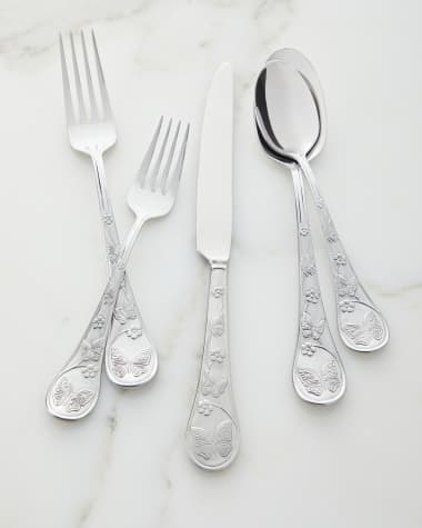 Godinger 20-Piece Stainless Steel Butterfly Flatware Set