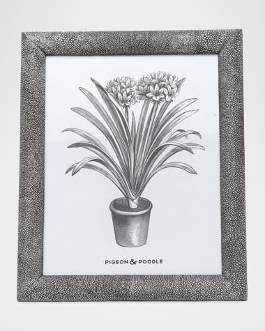 Pigeon and Poodle Oxford Faux-Shagreen Picture Frame, 8" x 10"