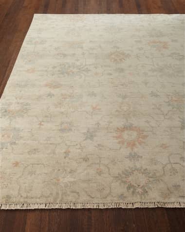 Mykia Hand-Knotted Oushak Rug, 5' x 7'