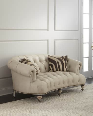 Old Hickory Tannery Xantha Tufted Leather Sofa 71"