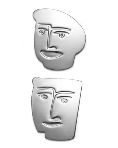 Carrol Boyes Faceoff Coasters, Set Of 2