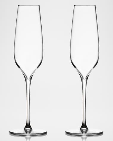 Nambe Vie Champagne Flutes, Set of 2