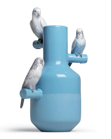 Lladro Parrot Parade Vase