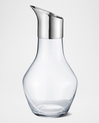 Georg Jensen Sky Glass & Stainless Steel Water Pitcher