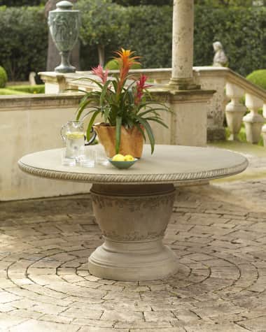 Neiman Marcus Single Pedestal Vine Indoor/Outdoor Dining Table