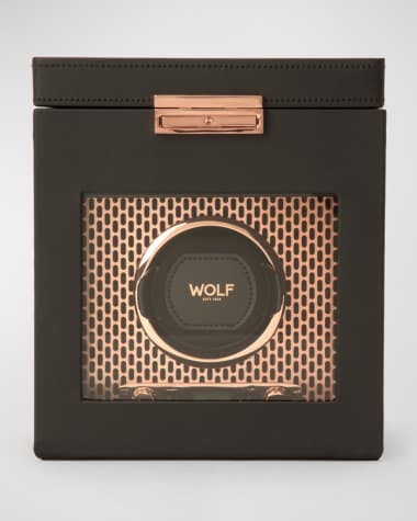 WOLF Axis Single Watch Winder with Storage