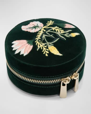 WOLF Zoe Round Travel Jewelry Case
