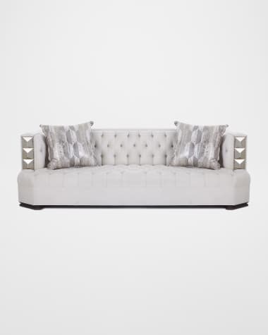 Haute House Jaclyn Tile-Trim Sofa 97"
