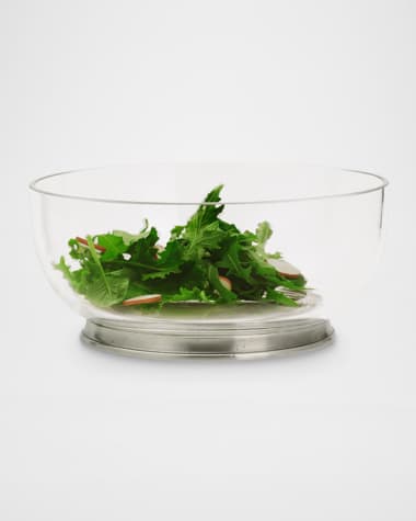 Match Medium Round Crystal Salad Bowl