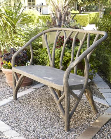 Neiman Marcus Artemis Faux-Bois Bench