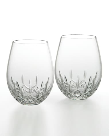 Waterford Crystal Lismore Nouveau Stemless Deep Red Wine Glasses, Set of 2