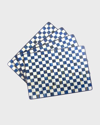 MacKenzie-Childs Royal Check Cork Back Placemats, Set of 4