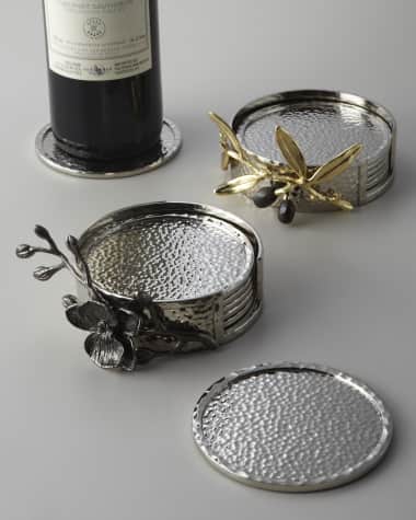 Michael Aram Black Orchid Coaster Set