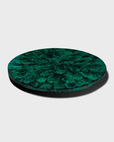 LADORADA Mother of Pearl Revolving Tray, Green