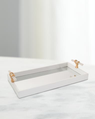 John-Richard Collection Tray with Selenite Handles