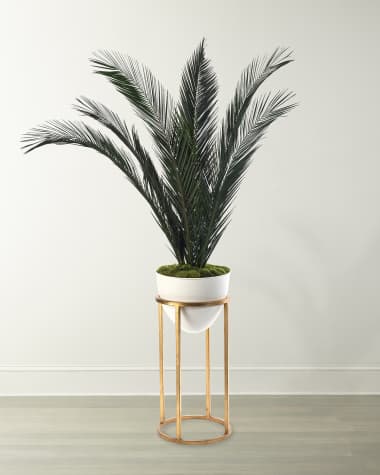 John-Richard Collection Mid-Century Palms with Metal Stand