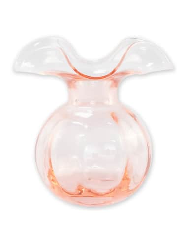 Vietri Hibiscus Glass Pink Bud Vase
