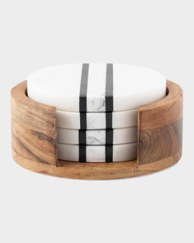 Juliska Stonewood Stripe Coasters, Set of 4
