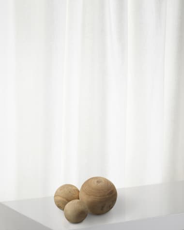 Jamie Young Malibu Wood Balls in Natural Wood, Set of 3
