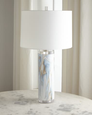 Neiman Marcus Swirl Ceramic Table Lamp
