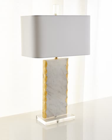 Couture Lamps White Marble Table Lamp
