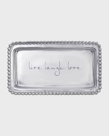 Mariposa Live. Laugh. Love. Beaded Statement Tray