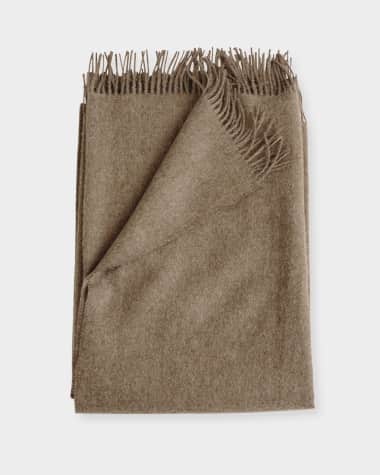Evangeline Linens Alpaca Throw, Mocha