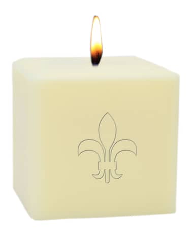 Carved Solutions 3" Eco-Luxury Fleur de Lys Soy Candle