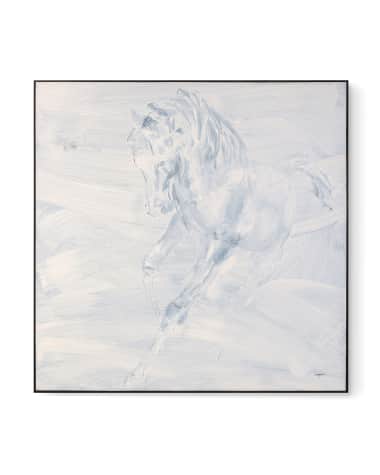 John-Richard Collection "Alabaster Stallion" Painting by Teng Fei
