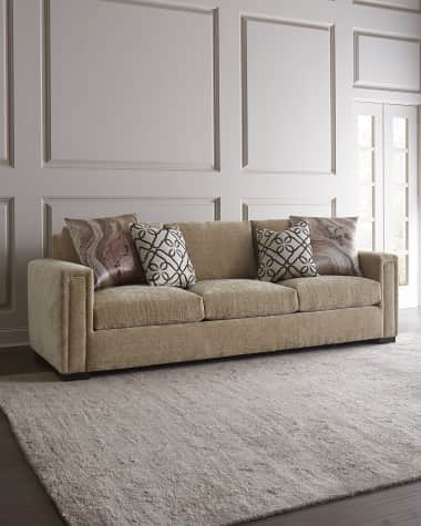 Neiman Marcus Keystone Grey Two-Cushion Sofa, 61% Off